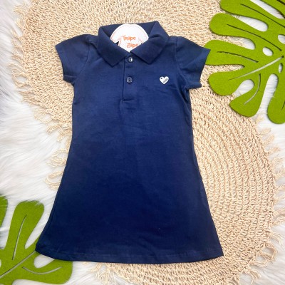 Vestido Gola Polo - Marinho